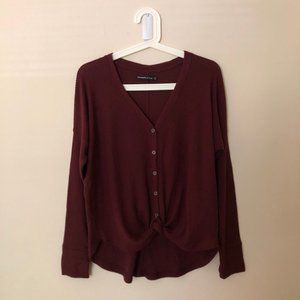 Abercrombie&Fitch Tie-Knot Long Sleeve Top